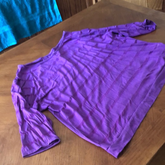 Old navy xxl purple 3/4 mesh striped top